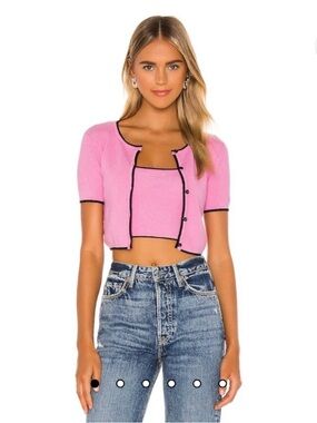 Revolve Majorelle Amy Cardigan Set in Pink